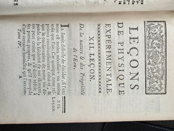 2 libri originali di fisica francese del 1745 e del 1748 – Nollet – Libri d'arte, Leather, Paper (photo 7 of 12)
