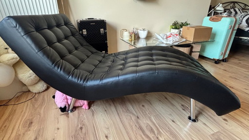 Chaise longue noire