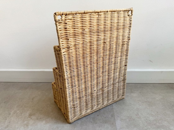 Image 1 of Organizer da scrivania o da parete in rattan vintage