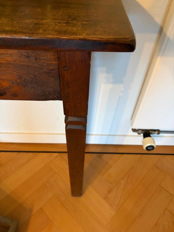 Image 1 of Massief houtensidetable / wandtafel - landelijk - 2 laden