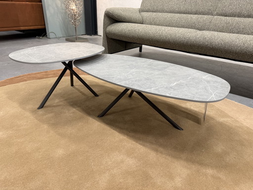 Metaform Triple Coffee Table Set Ceramic stone 