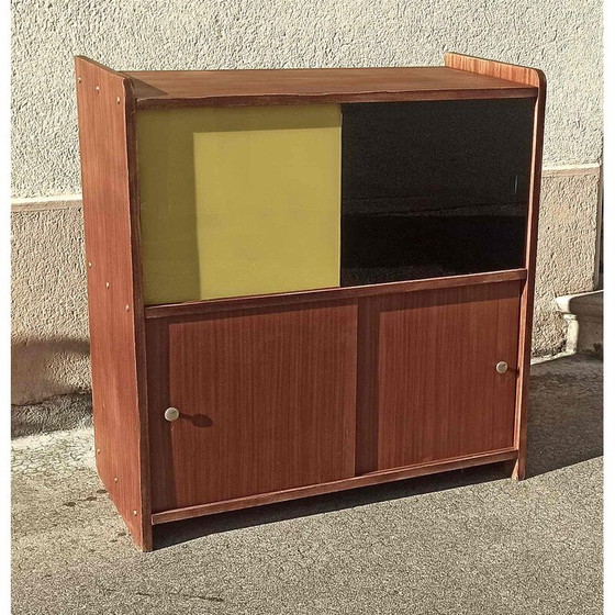 Image 1 of Vintage teak and glass display cabinet, 1960