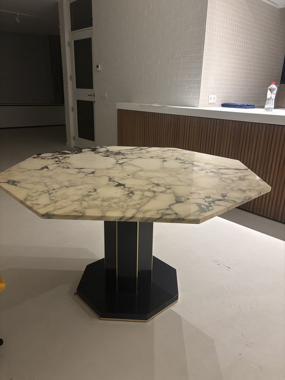 Image 1 of Art Deco dining table Calacatta viola marble