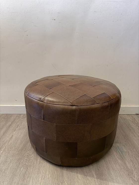 Image 1 of Pouf patchwork vintage années 70