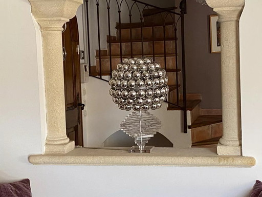 Lámpara cinética vintage de plexiglás. 1980