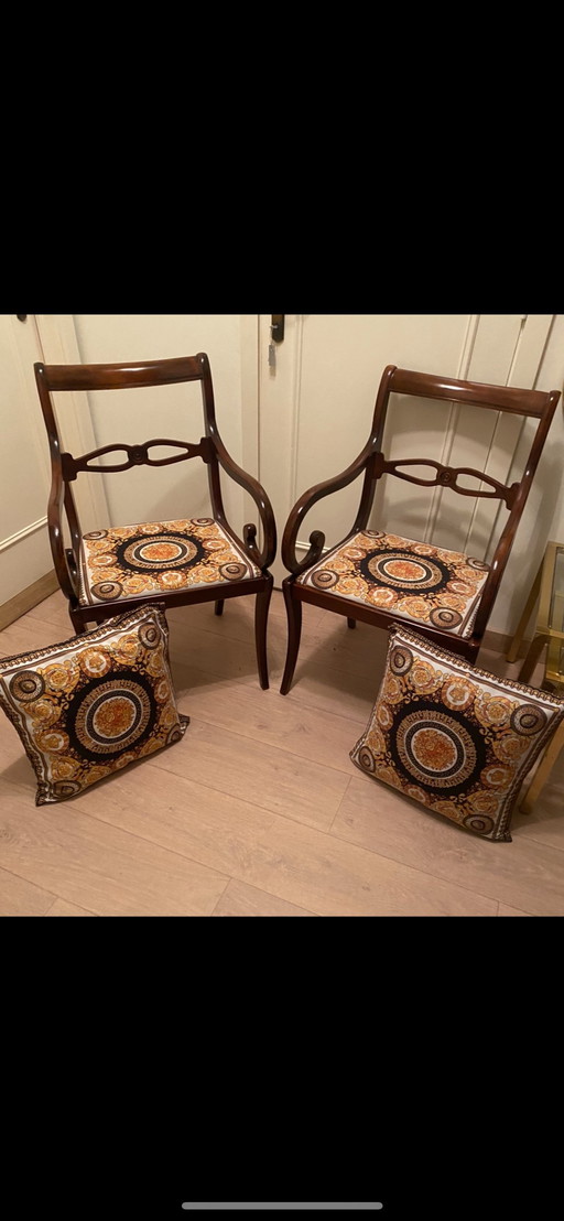 2 armrests + dining room chairs + 2 new cushions