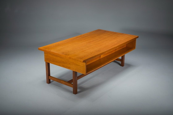 Image 1 of Schwedischer freistehender Architektenschreibtisch aus Teakholz, 1960er Jahre