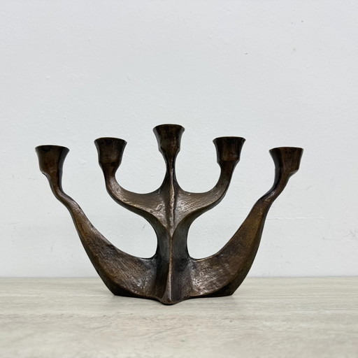 Brutalistische kandelaar van Horst Dalbeck, jaren 70, Duitsland