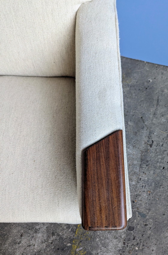 Image 1 of Canapé en teck et laine style Mid-Century - Danemark, années 1960