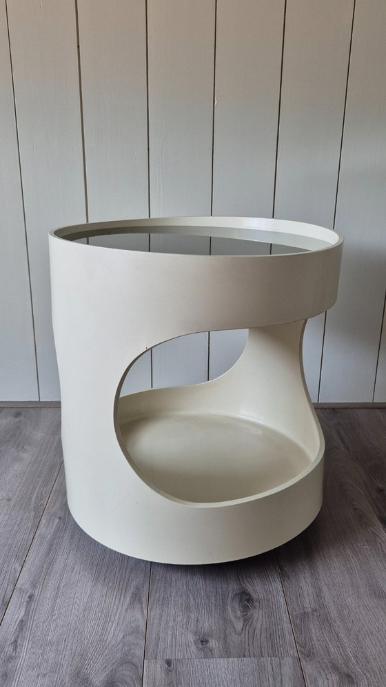Jaren '60 Space Age OPAL Bijzettafel Model LUNA – Wood, Plastic (photo 5 of 14)