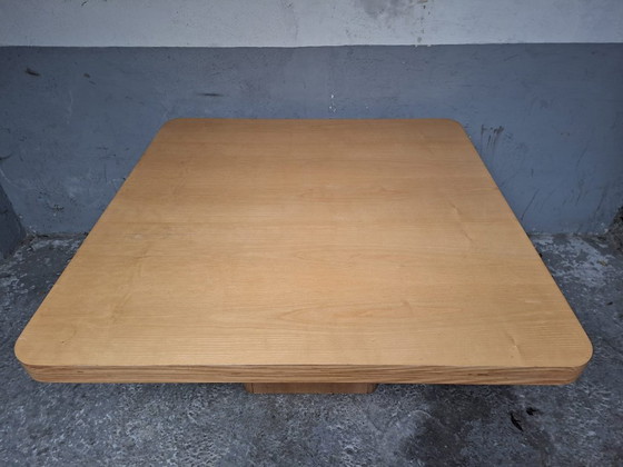 Image 1 of beech veneer square dining table