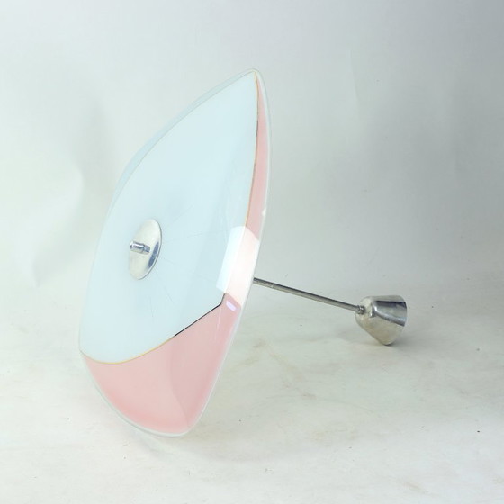 Image 1 of Mid Century Glass Ceiling Light By Napako, Czechoslovakia, 1960s