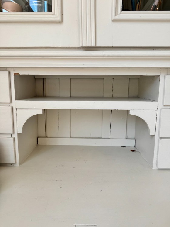 Credenza con tavolo a scomparsa – Credenze con vetrina, Glass, Leather (photo 8 of 11)