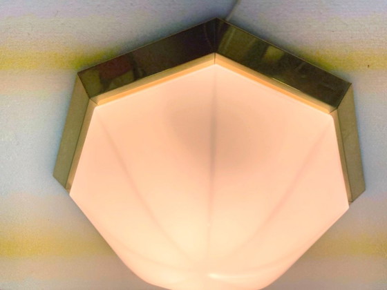 Image 1 of Octagonal ceiling lamp from Glashütte Limburg 70s 80s design