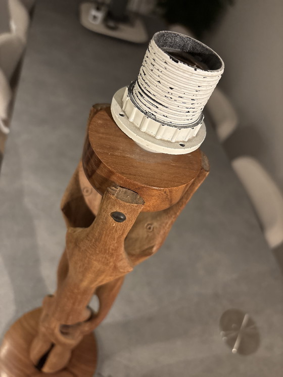 Image 1 of Danisch design teakhouten lamp 