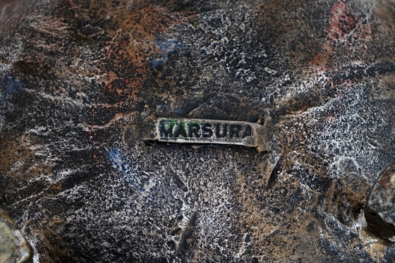 Image 1 of Salvino Marsura Brutalistische Tafelaufsätze aus geschmiedetem Eisen, 1970er Jahre