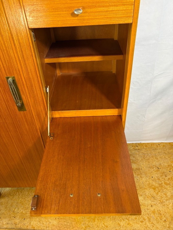 Image 1 of Mid Century Retro Teak Gentleman’s / Bachelor Wardrobe by Remploy (Circa 1960)  A fantastic mid century modern teak gentleman’s,