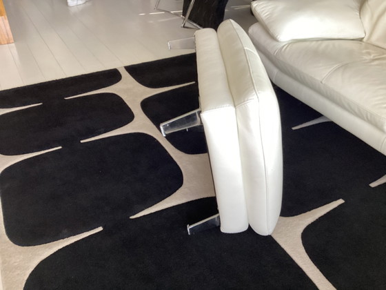 Schönes weißes Ledersofa mit passendem Hocker – DFS, Chaise longue, Leather (photo 10 of 12)