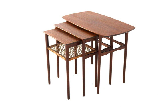 Image 1 of Set nesting tables bijzettafels Deens 'Sunds' vintage