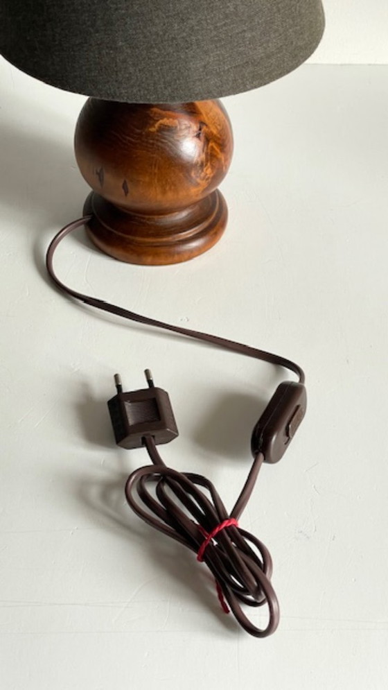 Image 1 of Vintage Country Style Solid Wood Lamp