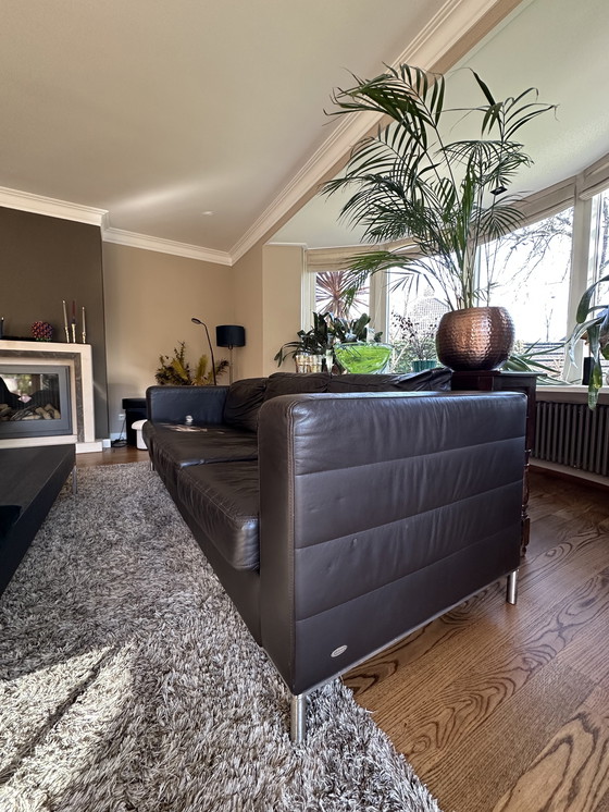 Image 1 of Ensemble de canapés en cuir paddés