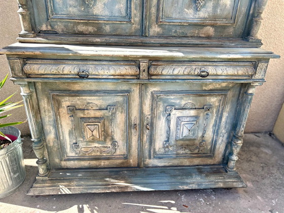 Antieke Buffetkasten met Toscaanse patina – Hout (photo 4 of 15)
