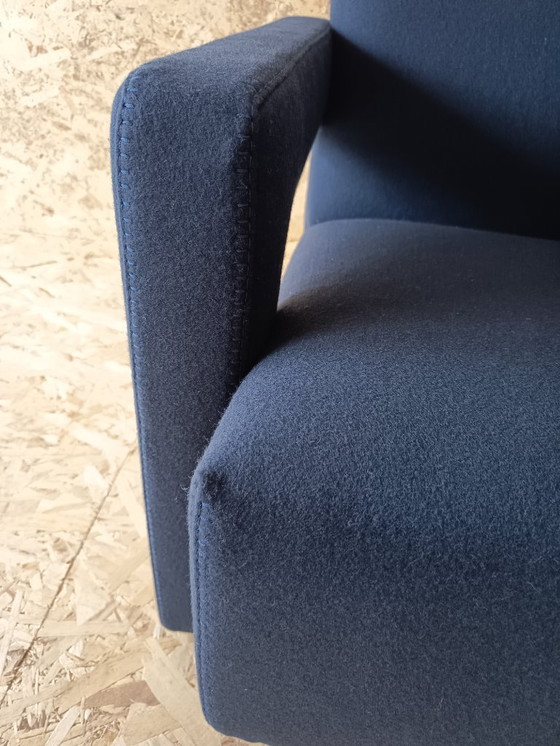 Image 1 of CASSINA Utrecht 637 armchair in Midnight BLUE Kvadrat wool by Gerrit Rietveld