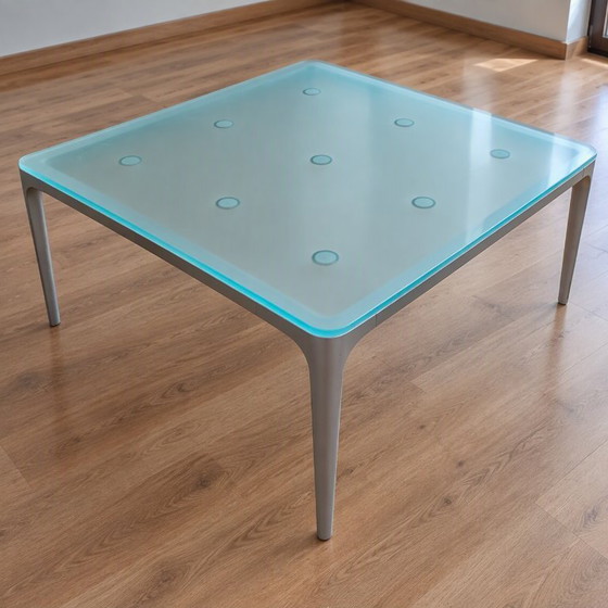 Couchtisch aus Glas und Metall, Couchtische, Grau (Foto 4 von 5)