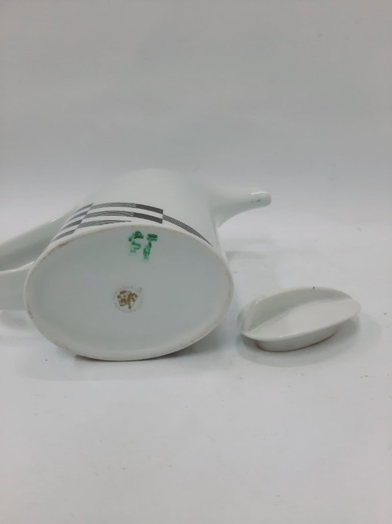 Image 1 of Brocca in porcellana bianca vintage, brocca con coperchio