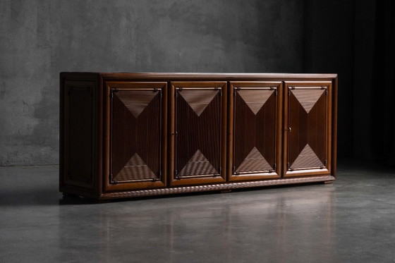 Image 1 of Architectural Modernist Sideboard, France, Mid-20th Century
