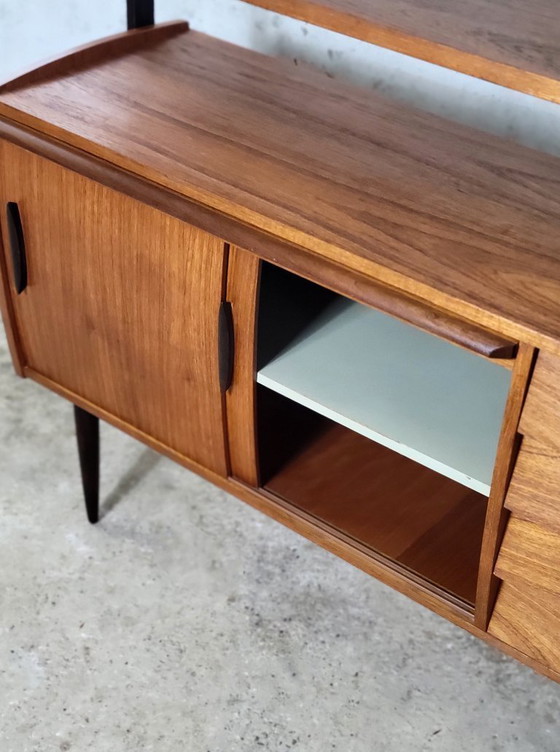 Image 1 of Vintage Swedish freestanding wall system with desk