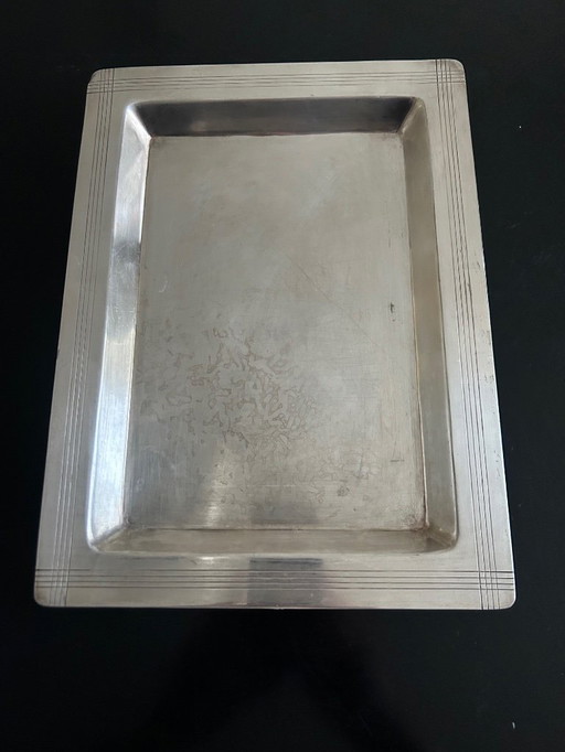 Ercuis silver-plated metal trinket tray