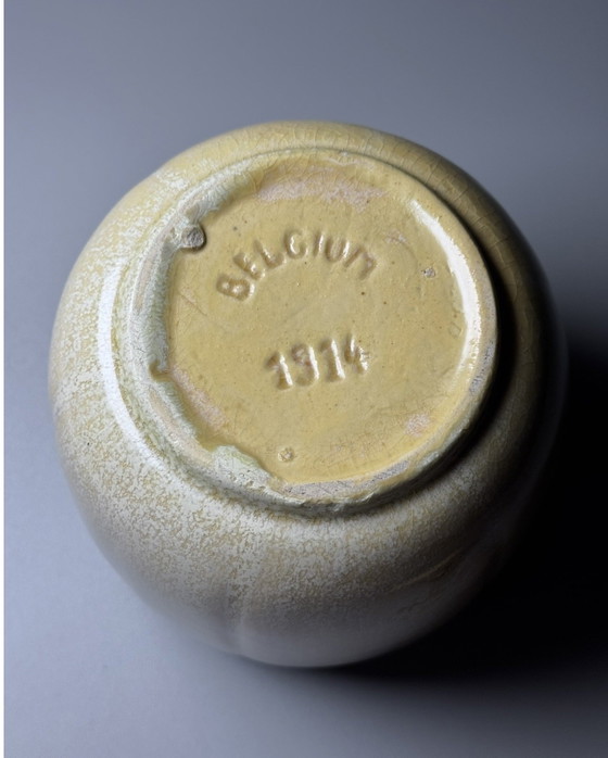 Image 1 of Art Deco Covered Tobacco Jar – S.A. des Faïenceries de Thulin, Belgium, circa 1920s–1930s