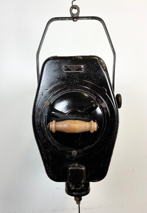 Image 1 of Vintage Black Theatre Spotlight, 1950s