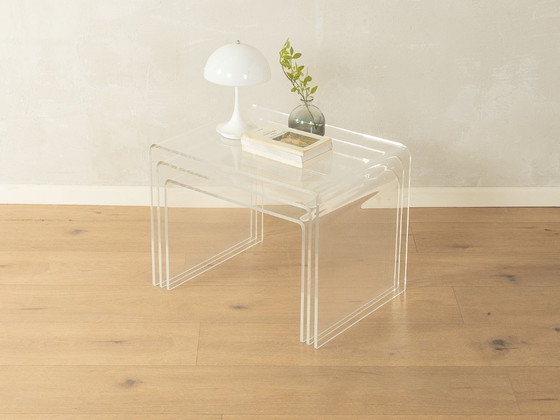 Image 1 of Stapelbare acryltafels uit de jaren 60