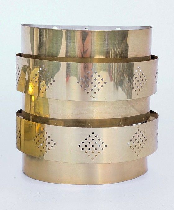 Image 1 of Sculptural Brass Wall Sconce – Werner Schou for Coronell Elektro
