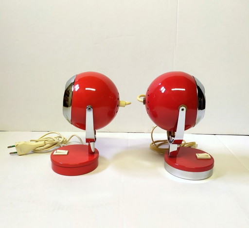 Lampes de table style Space Age de Reggiani, années 1970, lot de 2