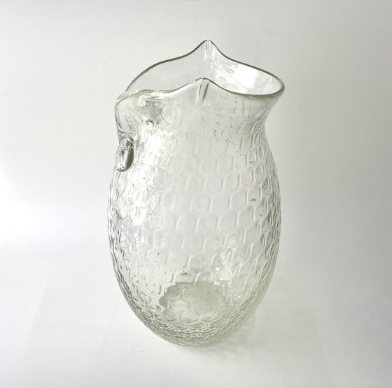 Image 1 of Vase Eule aus mundgeblasenem Trautman Art Honigwabenglas