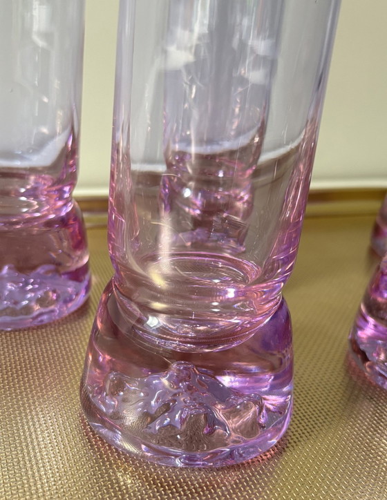 Image 1 of 5x Alexandrite glazen, verkleuren bij licht.