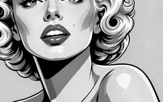 Ritratto Pop Art Marilyn Monroe - (60x60 Cm), Dipinti e disegni, Tela, Multicolore (foto 12 di 15)