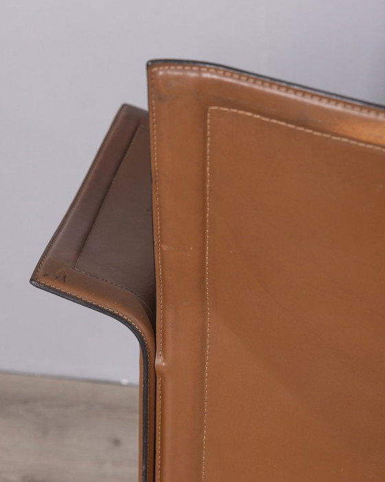 Image 1 of 1970s leather sofa, 'korium' designed by Tito Agnoli for Matteo Grassi