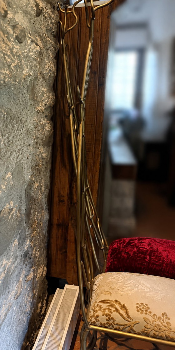 Pair of sculptural David Emery chairs in gilded metal – EMERY DAVID, Dining chairs (photo 4 of 7)