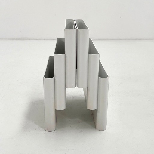 White Magazine Rack by Giotto Stoppino for Kartell, 1970s
