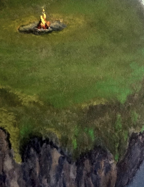 Image 1 of "The Quiet Fire" - oil painting 100 x 70 cm