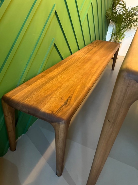 Image 1 of Banc artisanal en latus 200 cm l x 40 cm p x 45 cm h