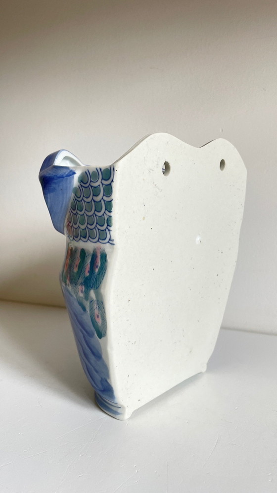 Image 1 of Vintage Chinese Porcelain Owl Planter