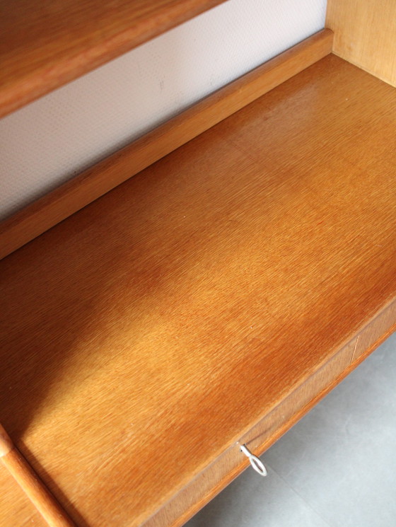 Image 1 of Vintage modulair vrijstaand wandsysteem in eiken