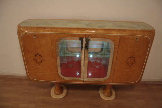 Image 1 of Vittorio Dassi Mid Century Modern Bar Sideboard | Vintage Wooden Furniture for Dining Room 1950