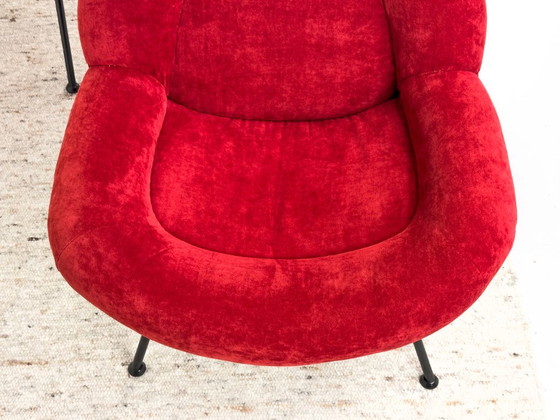 Fauteuils rouges de salon par Fritz Neth pour Correcta, années 1950, lot de 2 – Textile (photo 9 of 20)