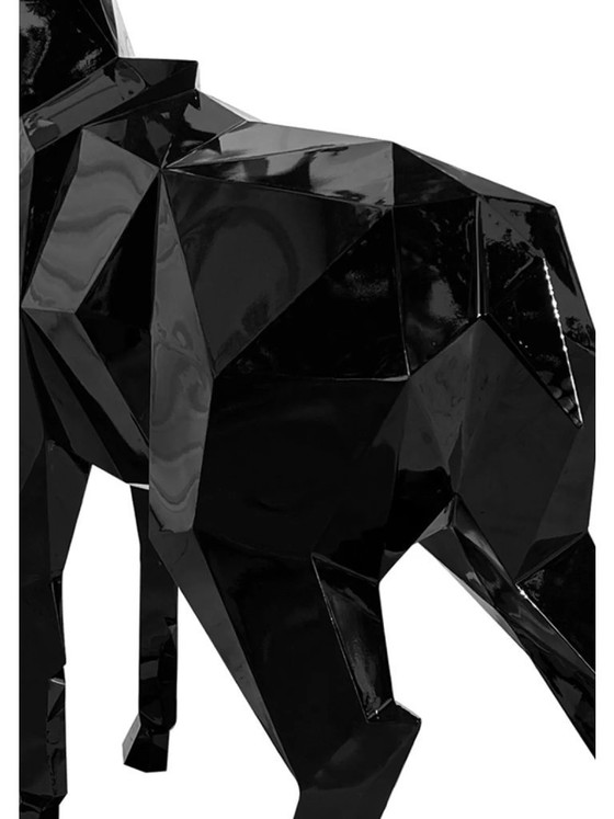 Image 1 of Fiberglas-Skulptur – Hirsch – Schwarz